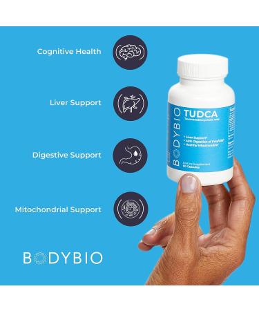 BodyBio Tudca Capsules - Liver Health & Detox Support - Pure Tauroursodeoxycholic Acid - 60 Count - Buy Online on GoSupps.com