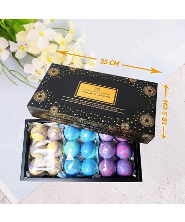 18-Piece Aromatherapy Bath Bombs Gift Set for Women & Men - Natural Healing Essential Oils, Moisturizing & Bulk Wrapped - Ideal for Dry Skin - Buy Online on GoSupps.com