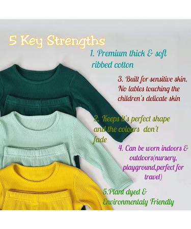 DreamBuy 20 Color Ribbed Pyjama/Loungewear Set | Unisex Boys & Girls 6-12 Months Seafoam - Buy Online on GoSupps.com