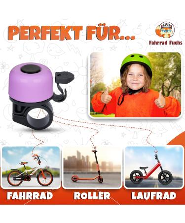 Buy High-Quality Bicycle Bells for Children - Lilac Girls' Bike Bells Made in Germany with Reduction Socket - Buy Online on GoSupps.com