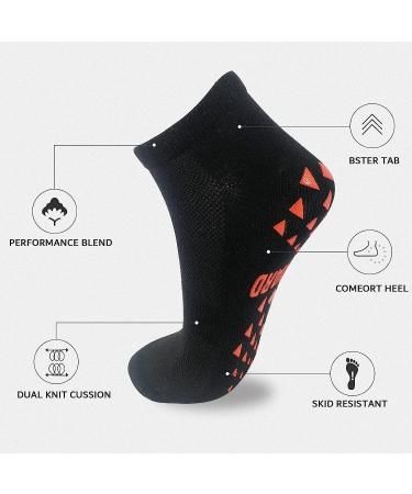 NOVAYARD 6 Pairs Non Slip Grip Socks for Hospital, Yoga, Pilates - Men & Women - Black - Large - Buy Online on GoSupps.com