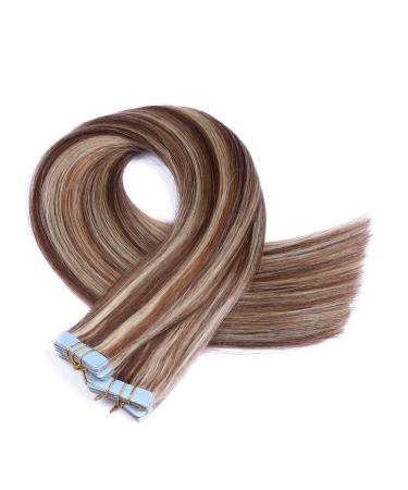 Tape In Hair Extensions - #4/24 Scenished - 40cm - 100% Remy Real Hair - 40 Bricks (4cm Wide - 2.5g) - Tresse by Novon Hair Extensions - International Shipping Available - Buy Online on GoSupps.com