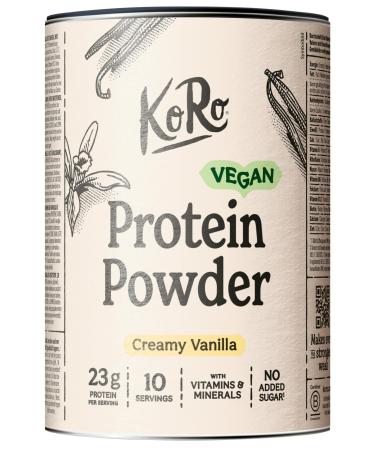 KoRo KoRo - Vegan Protein Powder Creamy Vanilla 300g - Made from rice pea and soy protein - Creamy-sweet taste - High protein content