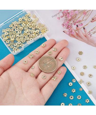 PandaHall 144pcs 24K Gold Plated Flower Bead Caps - 12 Styles Brass End Caps for DIY Jewelry Crafts - Buy Online on GoSupps.com