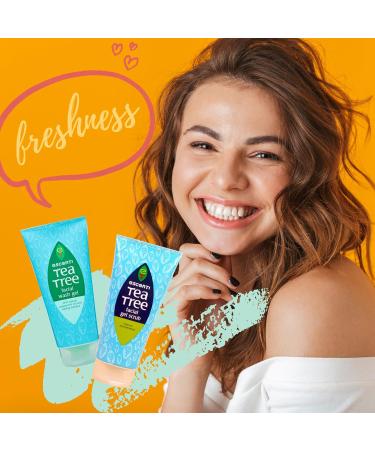 Tea Tree Bath & Body Gift Sets | Cream 28g Shampoo & Conditioner 200ml Facial Wash Gel 150ml Facial Gel Scrub 150ml Body Scrub 200g Facial Wipes 25pk with Sinta Gifts Pen | 9pc Skincare for Women - Buy Online on GoSupps.com