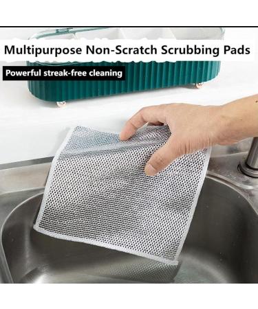 Ancienflow Scrubber Ancienflow Double Stainless Steel Scrubber Non Scratch Wire Dish Cloth Multipurpose Wire Dishwashing Rags for Wet and Dry for Dishes Sinks Counters (5pcs) - Buy Online on GoSupps.com