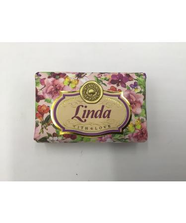 Linda - Gift Soap Bar For Her Birthday Rose Scent Mum Grandmother Cleanser Lather Present Girl