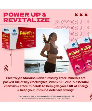 Trace Minerals Electrolyte Stamina PowerPak - Raspberry Flavor, 30 Packets (0.18 oz Each) - Buy Online on GoSupps.com