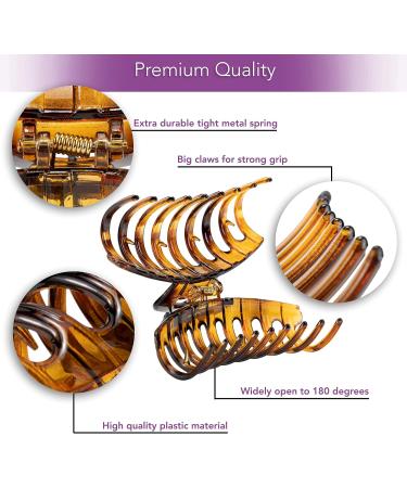 Byutish Hair Claw Clips for Thick Hair - 6 Pcs Anti-Slip Strong Grip Clips for Straight, Curly, & Wavy Hair - Buy Online on GoSupps.com