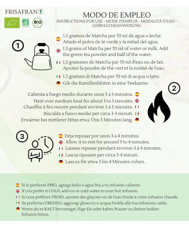 FRISAFRAN | Th Matcha en poudre Bio 50g | Vert | The Matcha | th 100% Biologique | Minceur | Drainage | Qualit C r monielle | The Pour Maigrir | Th Vert Matcha | Naturel | Smoothies-Boissons - Buy Online on GoSupps.com