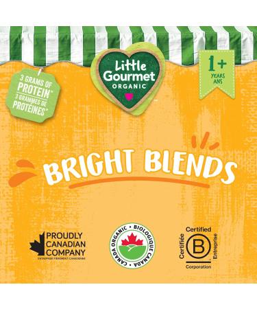 Baby Gourmet Little Gourmet Organic Bright Blends Baby Food Pouches - Mango Coconut Spinach - No Added Sugar or Salt Non GMO No Fillers - (113ml) 12-Pouches Yellow Mango Coconut Spinach 113ml - 12 Pouches - Buy Online on GoSupps.com
