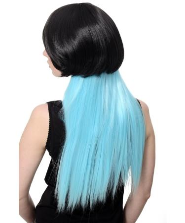 Buy WIG ME UP Sexy Girly Cosplay Wig - Black Bob & Long Light Blue Cyan Braid Ponytail SA074-2HTF2513 | International Shipping Available - Buy Online on GoSupps.com