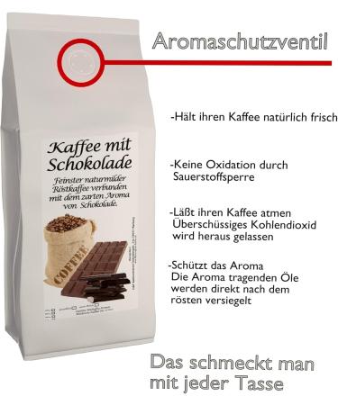  C&T Aromakaffee - Chocolate Flavoured Coffee 500g Whole Bean - Premium Coffee - Soft and Fresh in Your Own Roast - Buy Online on GoSupps.com