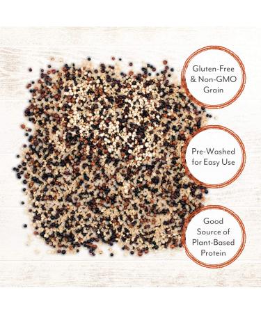 Roland Foods Organic Tri-Color Quinoa 5lb Bag - Pre-washed, Gluten-Free, Whole Grain - Pack of 1 - Buy Online on GoSupps.com