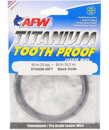 AFW STI050B-50FT Titanium ToothProof Leader Wire - 50ft Single Strand - Buy Online on GoSupps.com