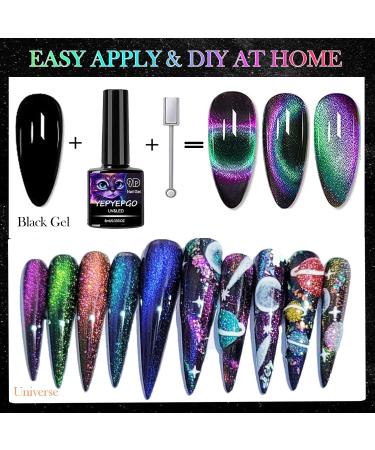 9D Cat Eye Gel Nail Polish Set - 12 Colors Magnetic Chameleon Effects for Professional Salon Use | X9D-SET - Buy Online on GoSupps.com