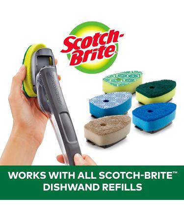 Scotch-Brite Heavy Duty Soap Control Dishwand | Keep Hands Clean, Control Soap with Button | Long Lasting & Reusable - Buy Online on GoSupps.com