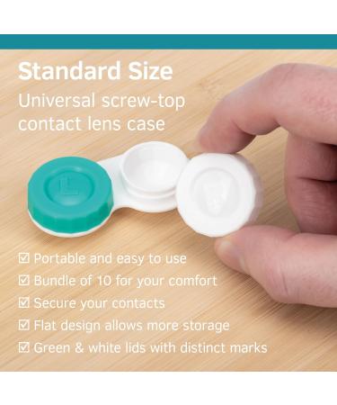 Sports Vision Contact Lens Case - Screw Cap Flat Design | 10 Pack - Ideal for Travel & Storage - Buy Online on GoSupps.com