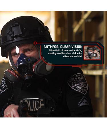 Parcil Distribution PD-101 Full Face Organic Vapor Respirator | ASTM Tested | Double Activated Charcoal Filter | Industrial Grade Quality | Manufacturer Warranty - Buy Online on GoSupps.com