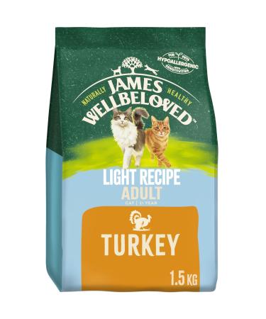 James Wellbeloved Adult Light Turkey 1.5 kg Bag Hypoallergenic Dry Cat Food Turkey 1.5 kg (Pack of 1)
