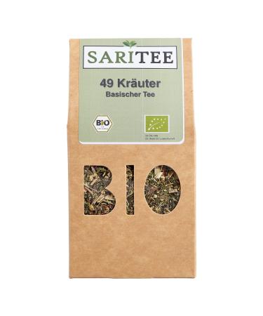 FRUTEG SARITEE Organic Basentee of 49 herbs Loser tea from controlled organic farming with 49 beautiful organic herbs Basic Wohlf hl Tea Ideal for baskur and fastenkur 60g