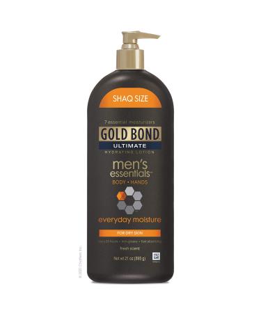 Gold Bond Ultimate Men's Essentials Hydrating Lotion, Everyday Moisture for Dry Skin, 21 oz.