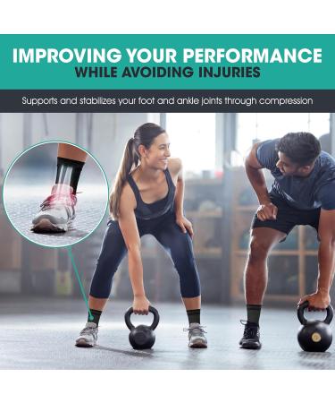 MODVEL Ankle Brace for Men & Women - Compression Support Sleeve & Wrap for Sprains Achilles Tendonitis Plantar Fasciitis - Large Black - International Shipping Available - Buy Online on GoSupps.com