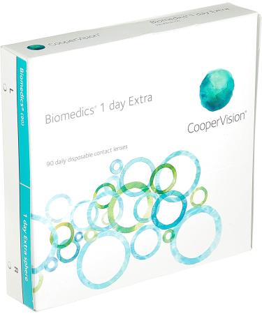 Biomedics 1 Day Extra Sphere Daily Contact Lenses - 90 Pack (-3.00 Diopters BC 8.60mm DIA 14.20mm) - Soft Lenses for Clear Vision - Buy Online on GoSupps.com