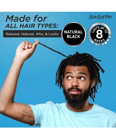 Sta Sof Fro Permanent Black Hair Dye for Men - Cream Formula Natural Black Hair Color - Buy Online on GoSupps.com