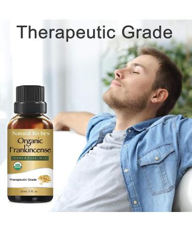 Natural Riches Organic Frankincense Essential Oil - 100% Pure Therapeutic Grade - 30ml - Buy Online on GoSupps.com