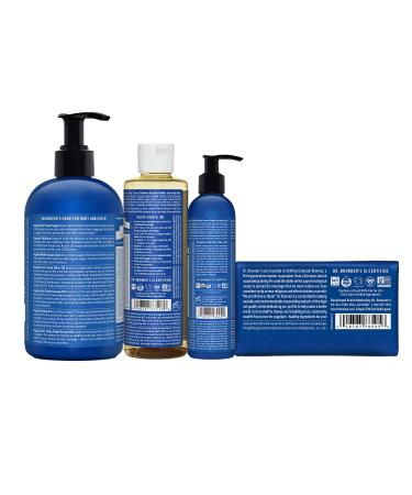 Dr. Bronner's 4 Piece Peppermint Gift Set - Sugar Soap Pure-Castile Liquid Soap Lotion & Bar Soap | International Shipping Available - Buy Online on GoSupps.com
