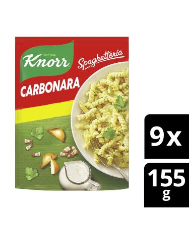 Knorr Spaghetteria Pasta Ready Meal Carbonara - Delicious 155g Pasta Dish | 9 Pieces | International Shipping - Buy Online on GoSupps.com