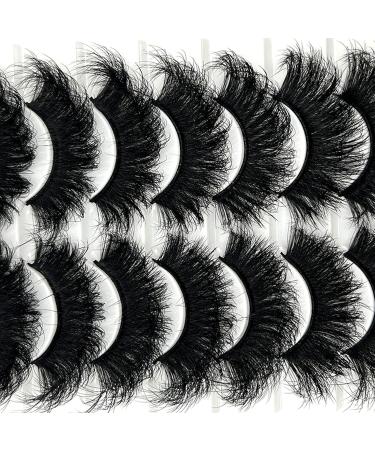 Mink Lashes 20mm - Soft Fluffy Dramatic 3D Strip Lashes | 10 Pairs Thick Volume False Eyelashes for Ultimate Glam - Buy Online on GoSupps.com