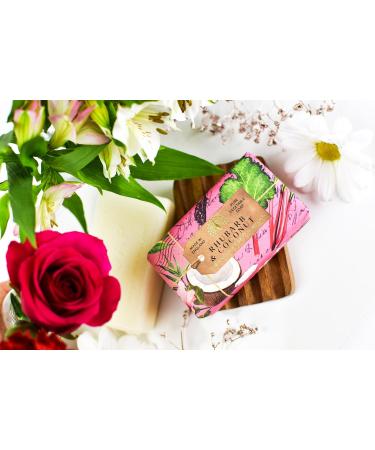 The English Soap Company Rhubarb & Coconut Anniversary Collection Wrapped Soap Bar 190g - Buy Online on GoSupps.com