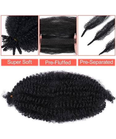 10 Inch Marley Hair 7 Packs for Faux Locs & Crochet Hair | Pre Separated Springy Afro Twist | Synthetic Extensions - 1B - Buy Online on GoSupps.com