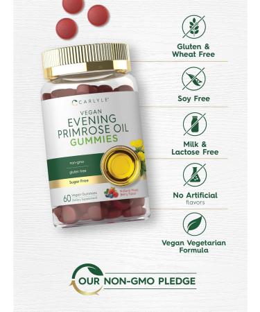 Carlyle Evening Primrose Oil Gummies 500mg | 60 Count | Non-GMO & Gluten Free - Buy Online on GoSupps.com