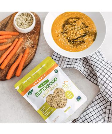 Planet Superfood Organic Hulled Hemp Seeds 175g - Vegan Omega 3 6 Protein Snack - Keto Gluten-free Single Bag - Buy Online on GoSupps.com