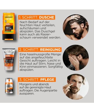 L'Or al Men Expert Gift Set - Energy Box with Washing Gel Face Cream & XL Shower Gel | Hydration & Refreshing Care for Men - Buy Online on GoSupps.com