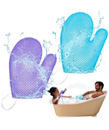 2 Pcs Honeycomb Exfoliating Glove Bath Mitt Body Spa Scrubber  Honeycomb Exfoliator Glove for Body Shower  Honeycomb Exfoliator Scrubber Sponge Shower Loofah  Quick Drying