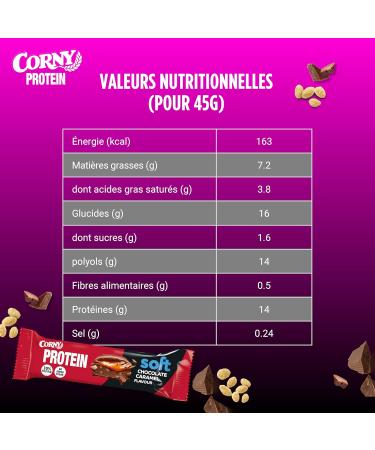 Corny Protein Soft - Milk Chocolate and Caramel Protein Bars 30% Protein 0% Added Sugars Pack of 12x45g Ta - Buy Online on GoSupps.com
