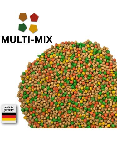 Multi-Mix Koi Futter 3mm - 4 Varieties for Balanced Nutrition | Fish Feed with Salmon Oil Spirulina & Astaxanthin (5kg) - Buy Online on GoSupps.com