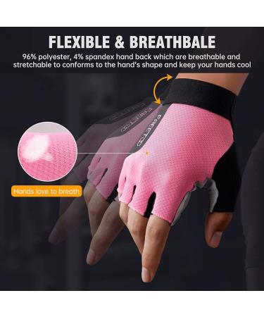 Freeetoo Fitness Gloves for Men & Women - Optimal Weightlifting Training & Crossfit Support - Pink L - Buy Online on GoSupps.com