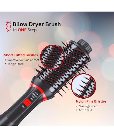 4-in-1 One-Step Hair Dryer & Volumizer - Anti-Frizz Hot Air Brush for Long Hair | Ceramic Titanium - Buy Online on GoSupps.com
