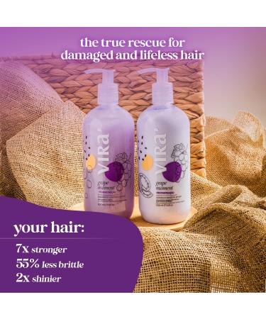 Brazilian Shampoo & Conditioner Set - Parabens Free Damage Repair Anti-Frizz for Color Treated Hair | Triple Hydration 17.6 Fl Oz - Buy Online on GoSupps.com