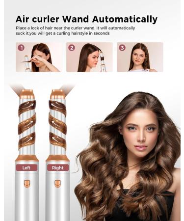 6-in-1 Air Styler Set with Negative Ionic Hair Dryer & Hot Air Brush - White - Buy Online on GoSupps.com
