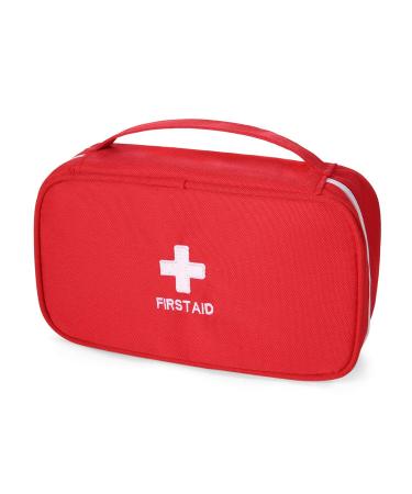 Ellsang First Aid Bag for Home Outdoor Travel Camping, Hiking, Backpacking, Travel, Vehicle(Empty Medical Bag) (Red) …