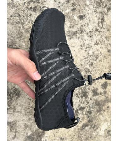 Limberun Quick-Dry Water Shoes | Wide Toe Barefoot Beach Shoes | 8 Women/7 Men | Black - Buy Online on GoSupps.com