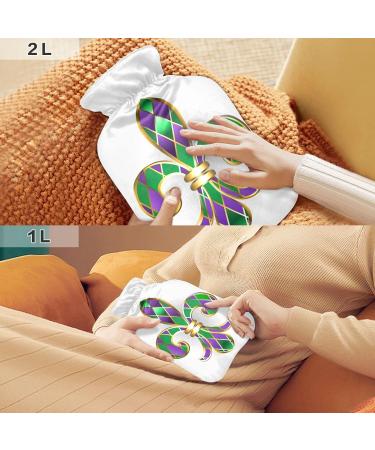 Mardi Gras Gold Jewelry Heat Bottle - 2L Pain Relief & Warm Water Bag for Women Ideal for Feet & Bed Warmers - International Shipping Available - Buy Online on GoSupps.com