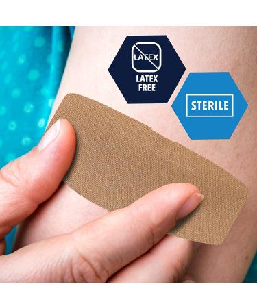Medpride Sterile Fabric Adhesive Bandages [50 Count] | Hypoallergenic & Non-Stick | Latex-Free First Aid Wound Care - 2'' x 4.5'' - Individual Wrapped - Buy Online on GoSupps.com