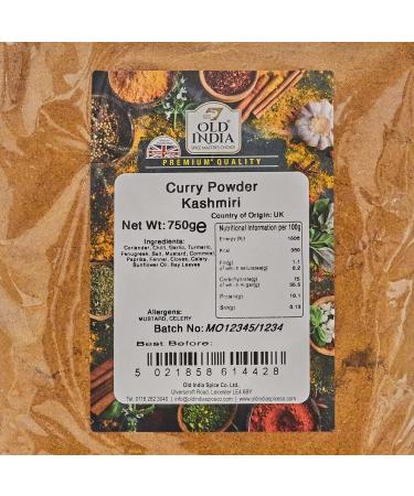Old India Kashmiri Curry Powder 750g - Authentic Spice Blend for Exotic Indian Cuisine - Buy Online on GoSupps.com